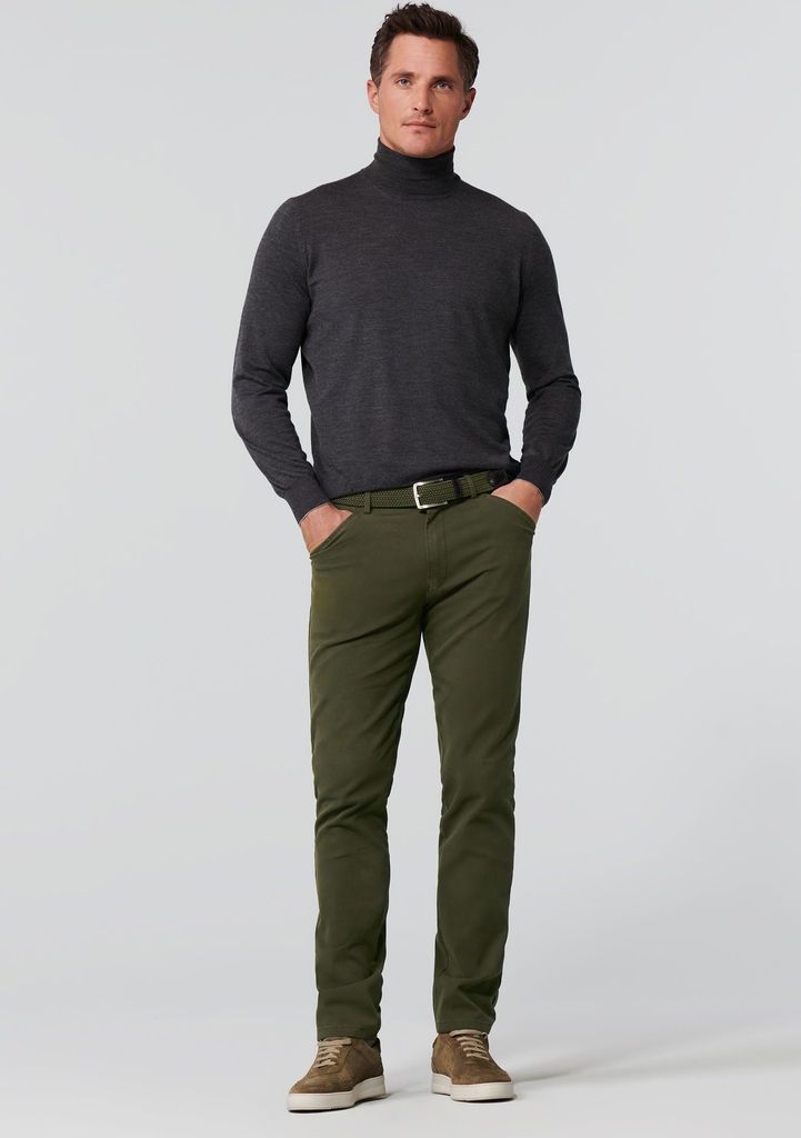 MEYER Herren Hose ROMA – Bequeme Business Und Moderne Freizeit Chino Mit Gürtel