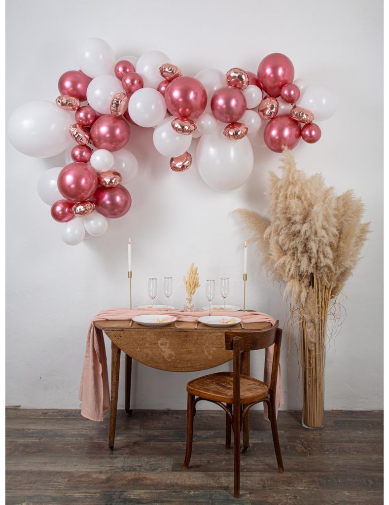 70-tlg. Ballonbogen-Set Roségold für Party-Deko - Einheitsgröße