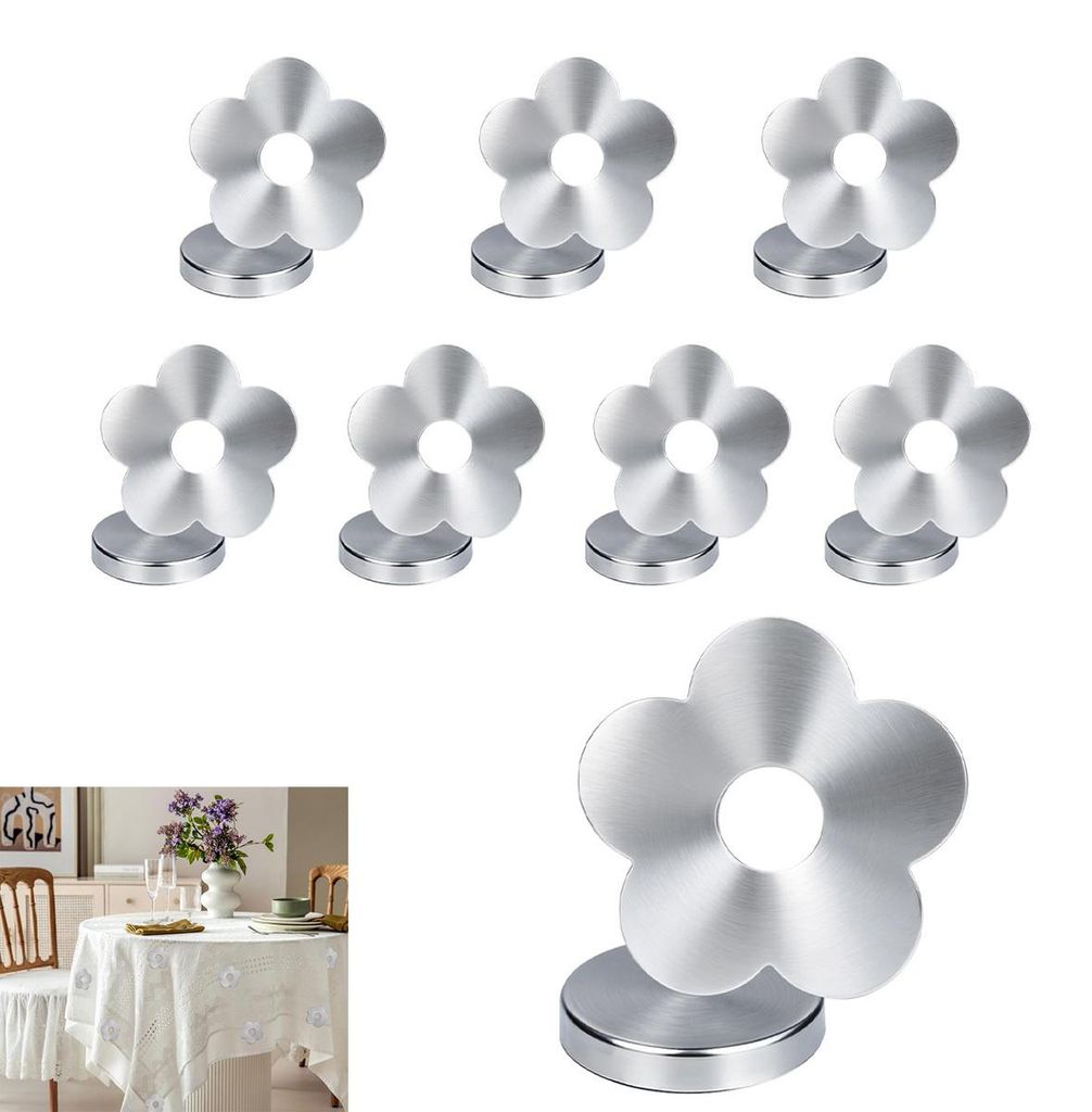 8 Stück Tischdeckenbeschwerer magnetisch Edelstahl Gewichte Produktbild 
