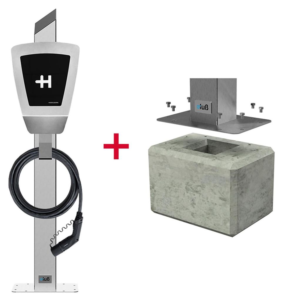 e-fuss.de Wallbox Standfuß Aktion: Heidelberg Wallbox Standfuß + Fertigfundament