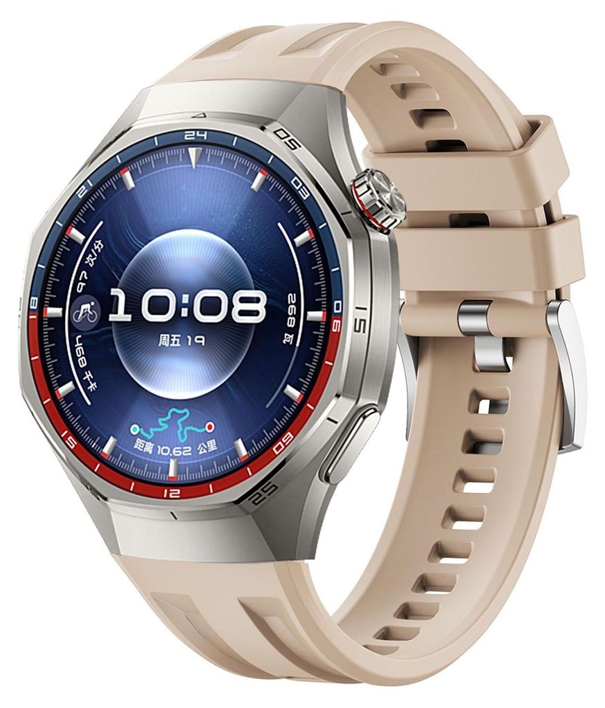 Silikon Armband für Huawei Watch GT 6 Pro Press Button & Seamless Design Braun