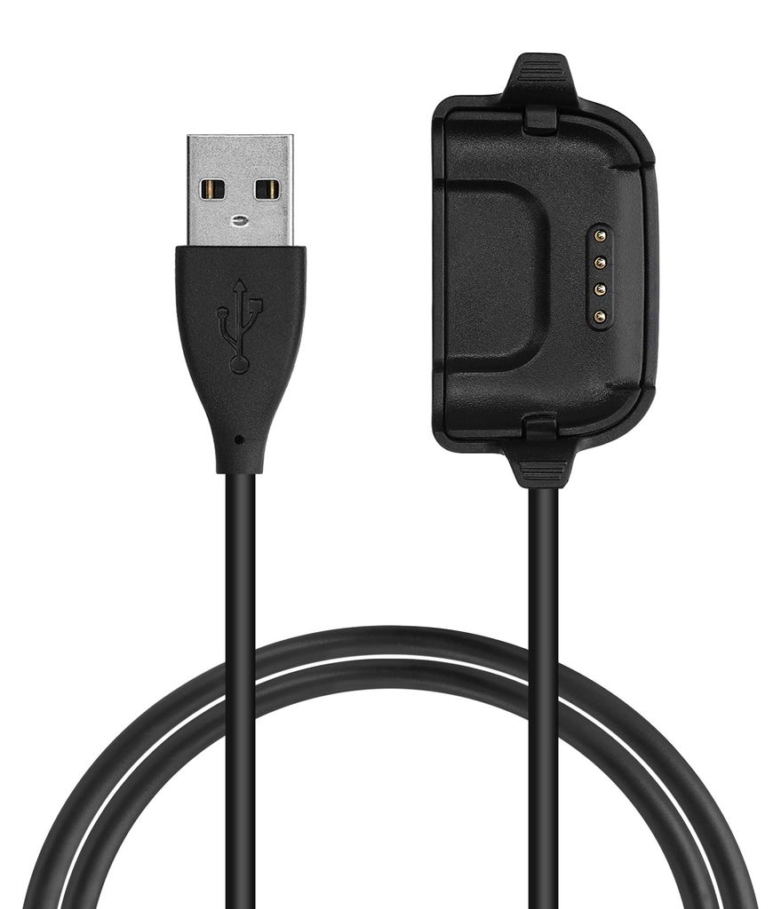 kwmobile USB Kabel Charger kompatibel mit Willful ID205 / Yamay SW020 Ladekabel - Smart Watch Ersatzkabel - Fitnesstracker Aufladekabel in Schwarz