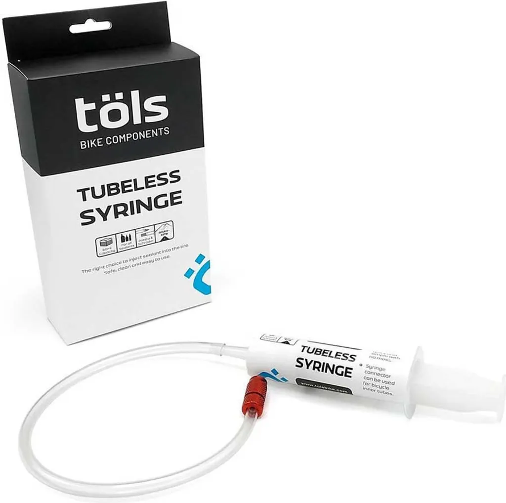 Seringue de pneu Tubeless Tols 60 ml avec piston étanche haute précision