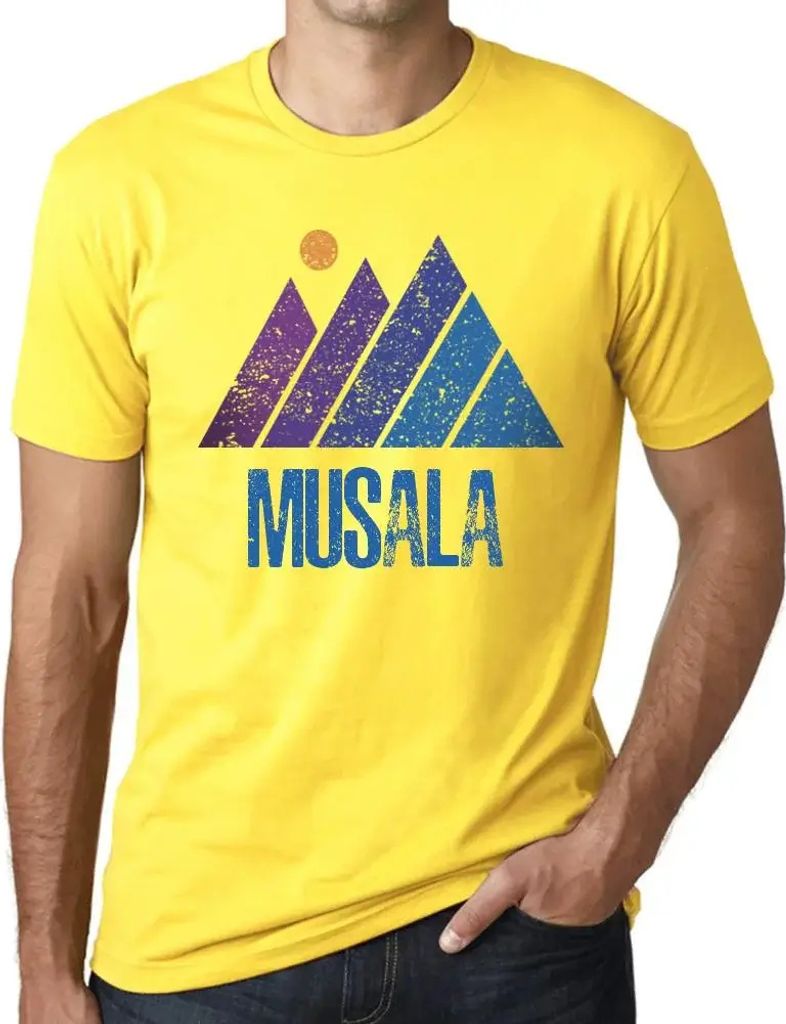Herren Grafik T-Shirt Bergmusala – Mountain Musala – Öko-Verantwortlich Vintage Jahrgang Kurzarm Lustige Druck Geburtstag Geschenk Mann