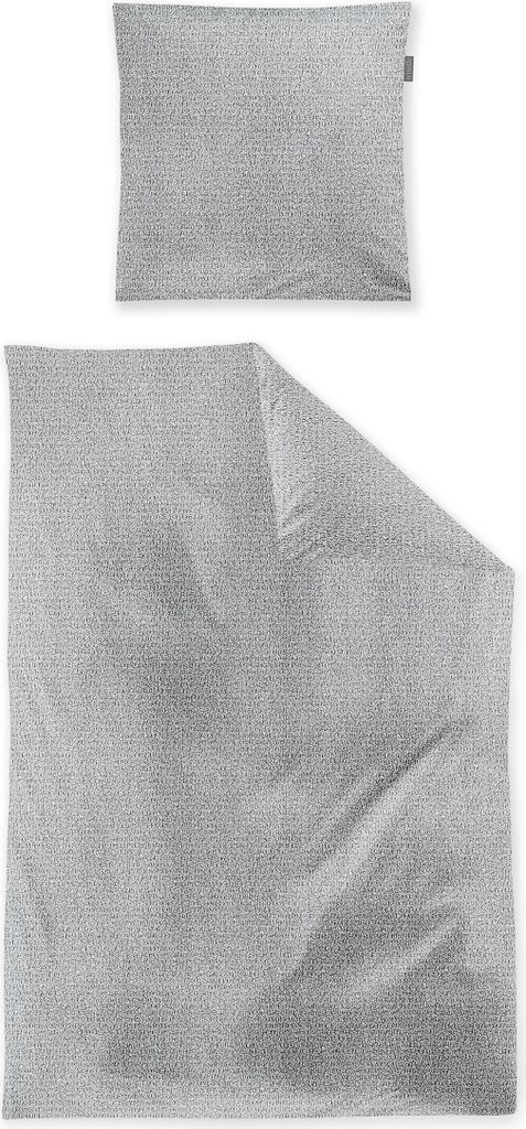 Irisette Seersucker Bettwäsche-Garnitur Easy 8516 Farbe silber Größe 140x200+70x90cm