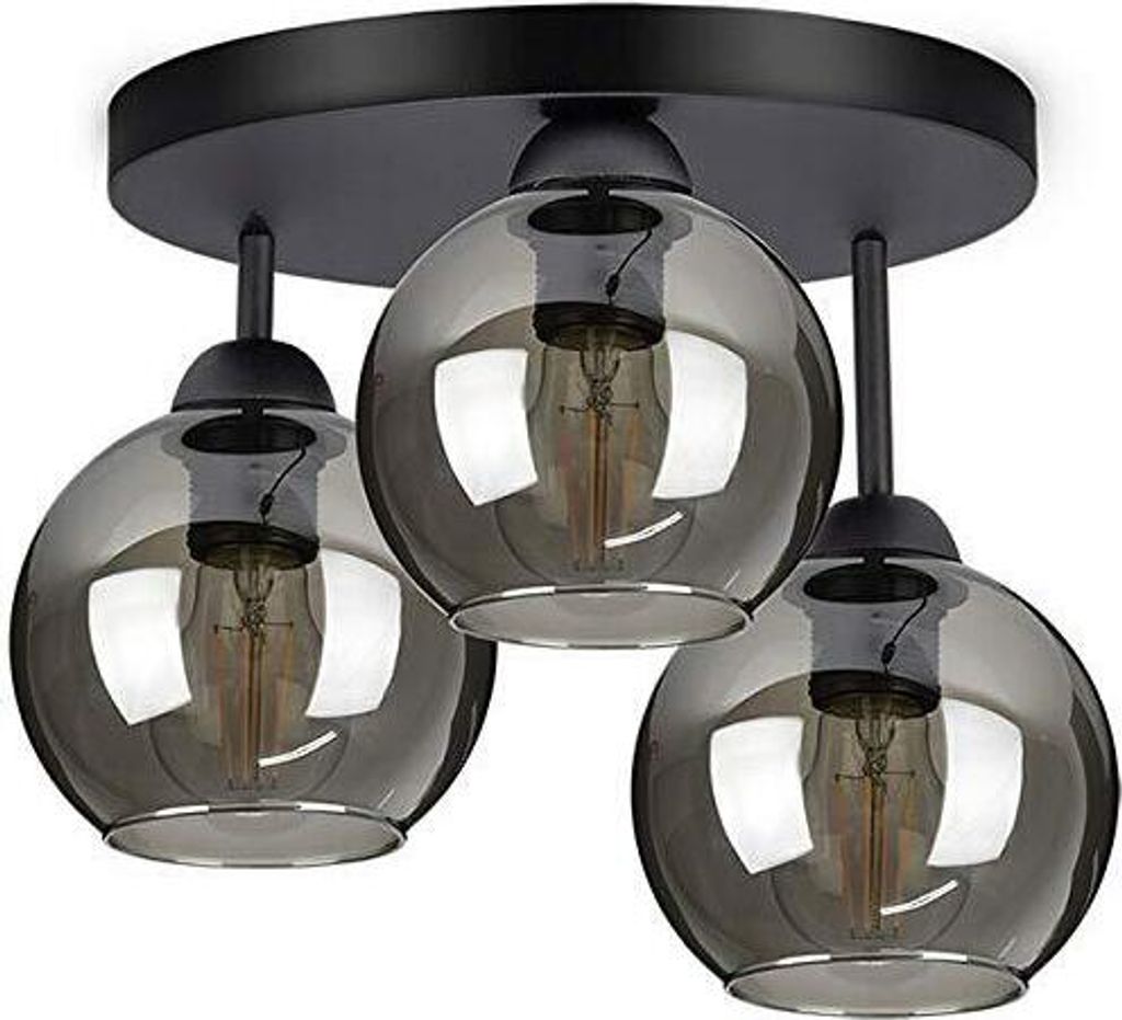 FKL DESIGN Home Deco Deckenlampe Pendellampe Kugel Schwarz Produktbild 1