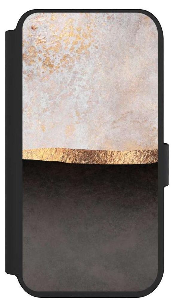 NIVOCASE Klapphülle für Apple iPhone 14 Pro Handyhülle aus Kunst Leder NIVOflip schwarz Abstrakt Black & White Trends