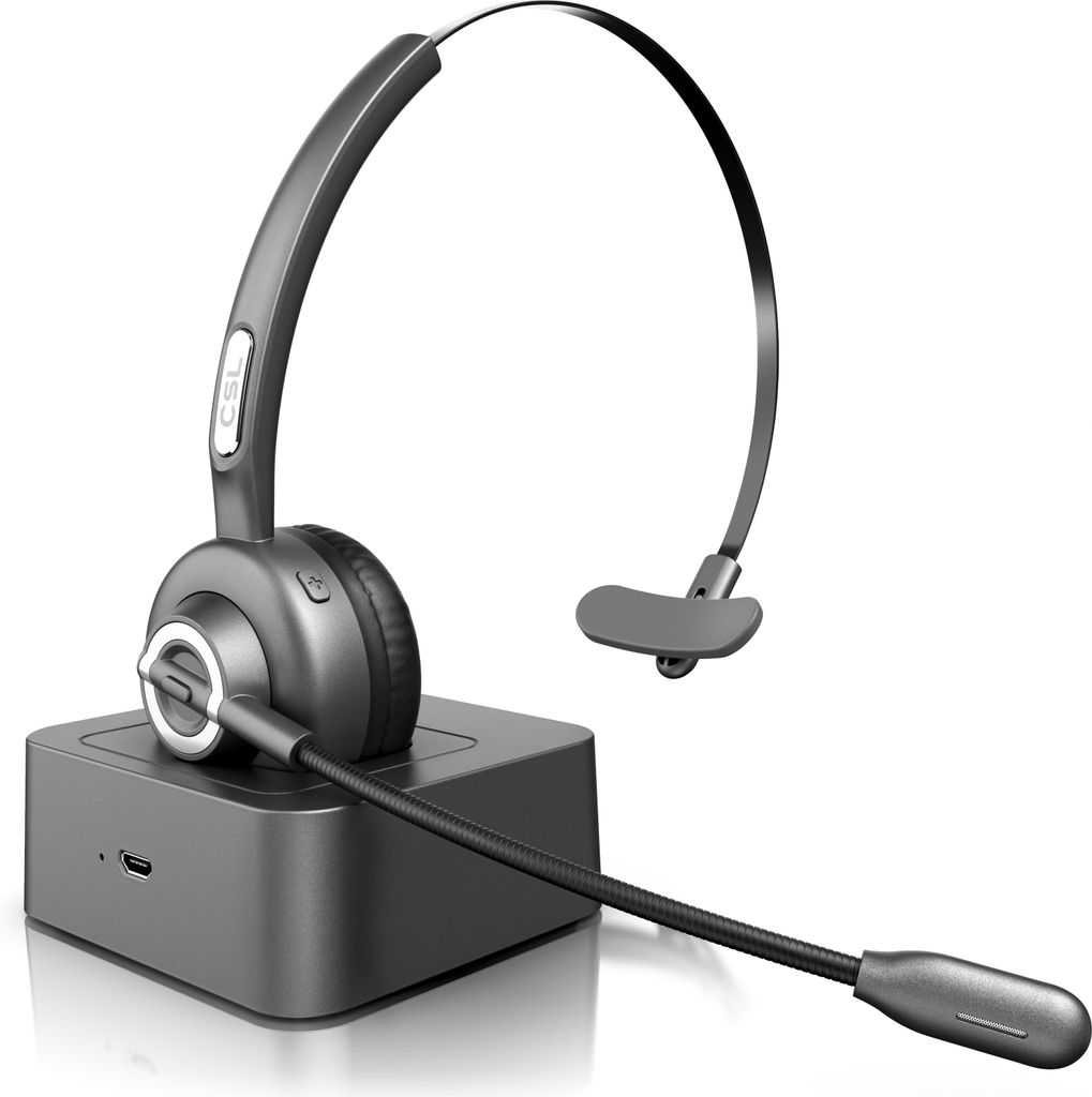 Cuffie wireless CSL mono, Bluetooth, stazione di ricarica, Immagine del prodotto 