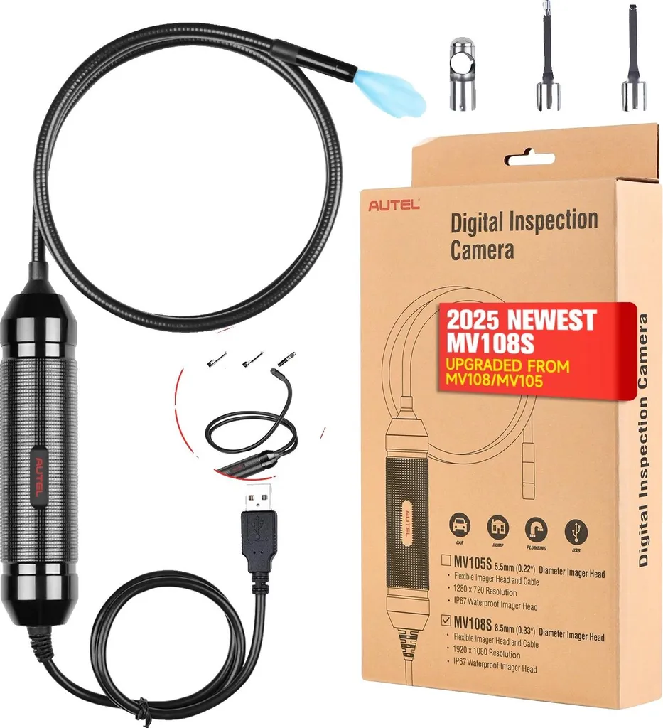 Telecamera Ispezione Digitale MV108S HD 8.5mm per Diagnostica Autel