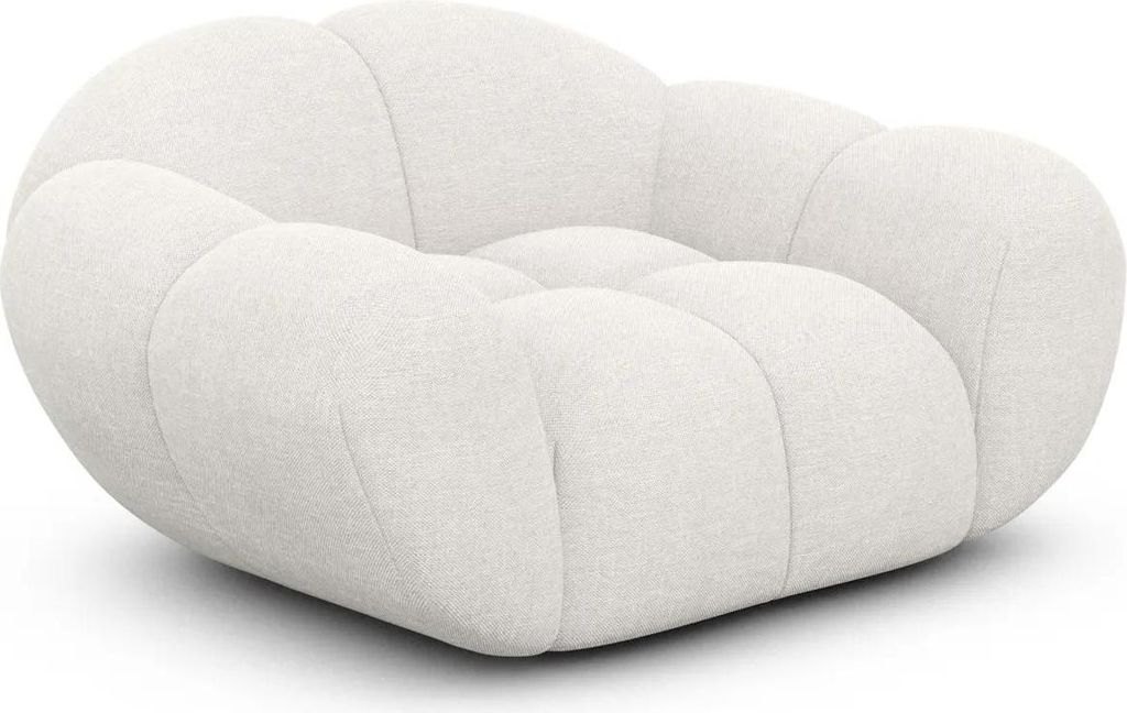 Strukturstoff Sessel Liva Weiß