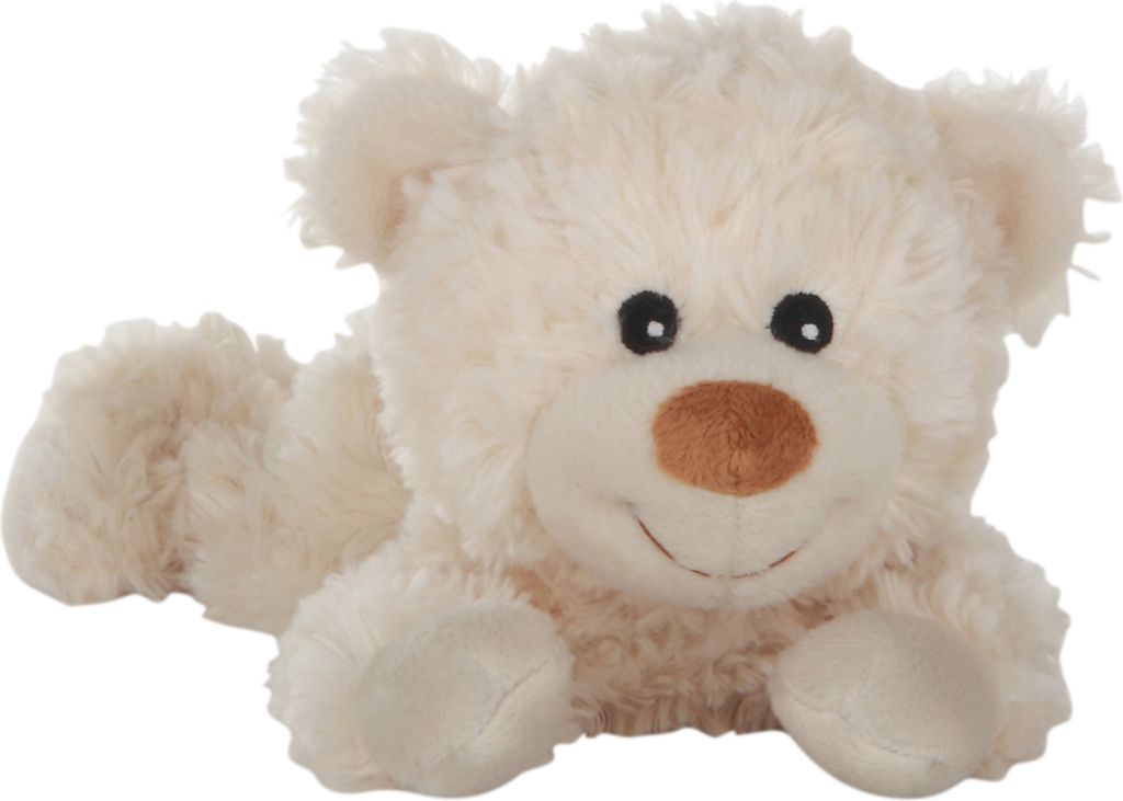 Habibi Wärmetier Kuscheltier liegender Bär creme duftneutral mit Hirse Kräuterfüllung für Mikrowelle und Backofen