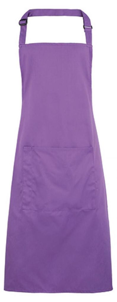Premier Workwear PR154 | Colours Bib Apron With Pocket - 72 x 86 cm - Waschbar bis 60 - Farbe: Rich Violet (ca. Pantone 2587) - Größe: 72 x 86 cm