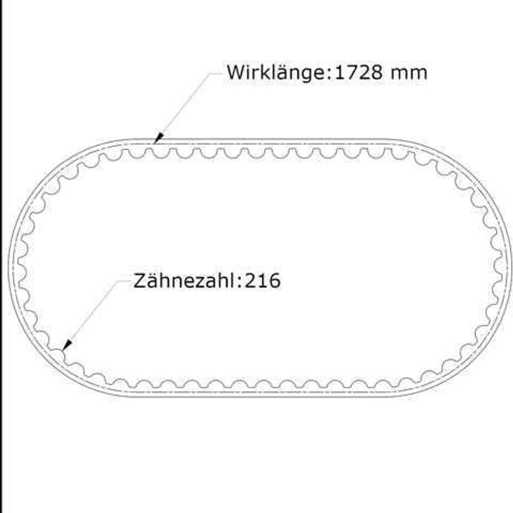 Zahnriemen HTD 1728-8M-85 mm SWR