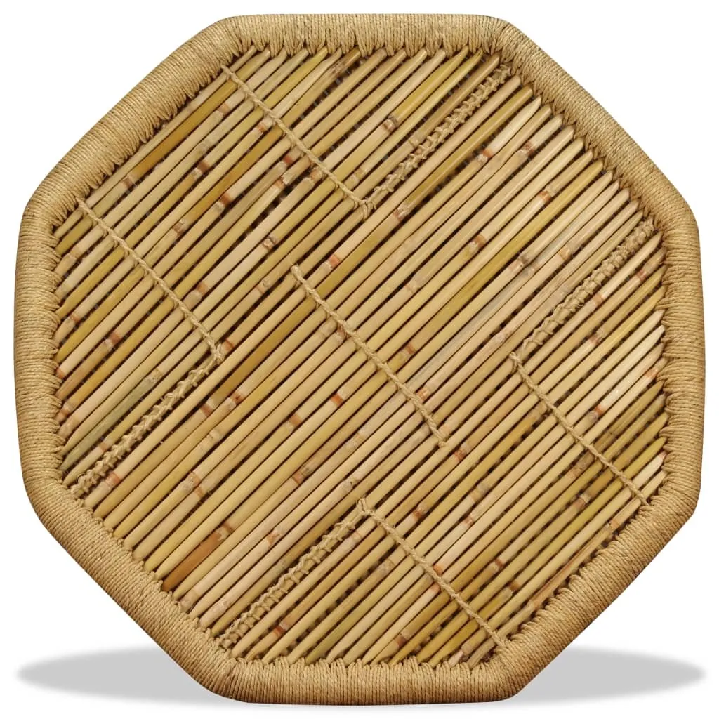 Table Basse en Bambou Durable 60x60 cm - Forme Octogonale et Robuste - 3
