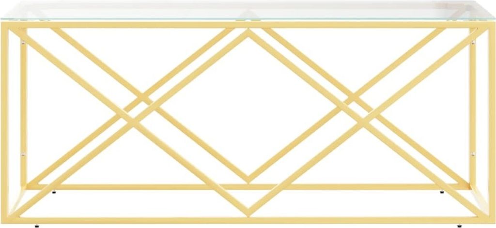 "Winterschlussverkauf "Couchtisch - CLORIS - Wohnzimmertisch - Robust und langlebig - 110x45x45 cm Edelstahl und Glas - NeuMöbel2376777