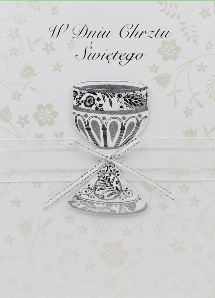 Luxus Taufkarte mit Veredelungen & Umschlag