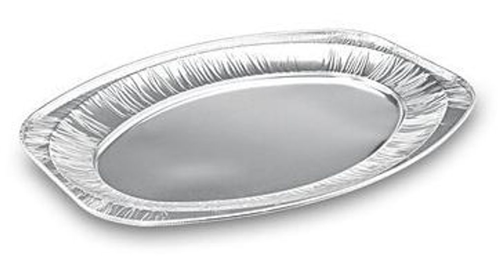 60x Alu-Catering-Platte Aluminium-Partyplatte Servierplatte 43 x 29 cm