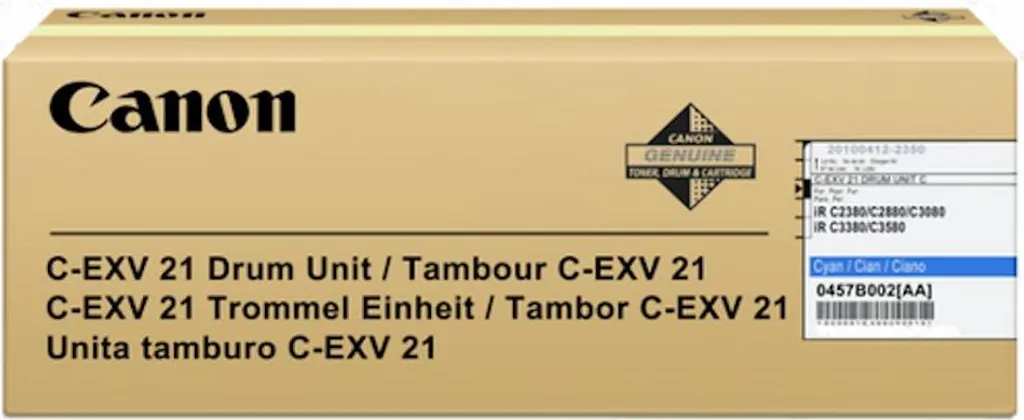 Tambour Canon C-EXV21 Cyan 0457B002 pour iR-C2380i C2880 C3080i C3380