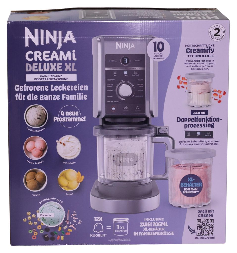 NINJA NC502EU Creami Deluxe 10-in-1 Eismaschine Silver Produktbild 