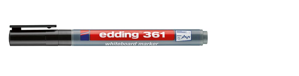 edding 361 popisovač na biele tabule čierny 1,0 mm, 10 ks Obrázok produktu 