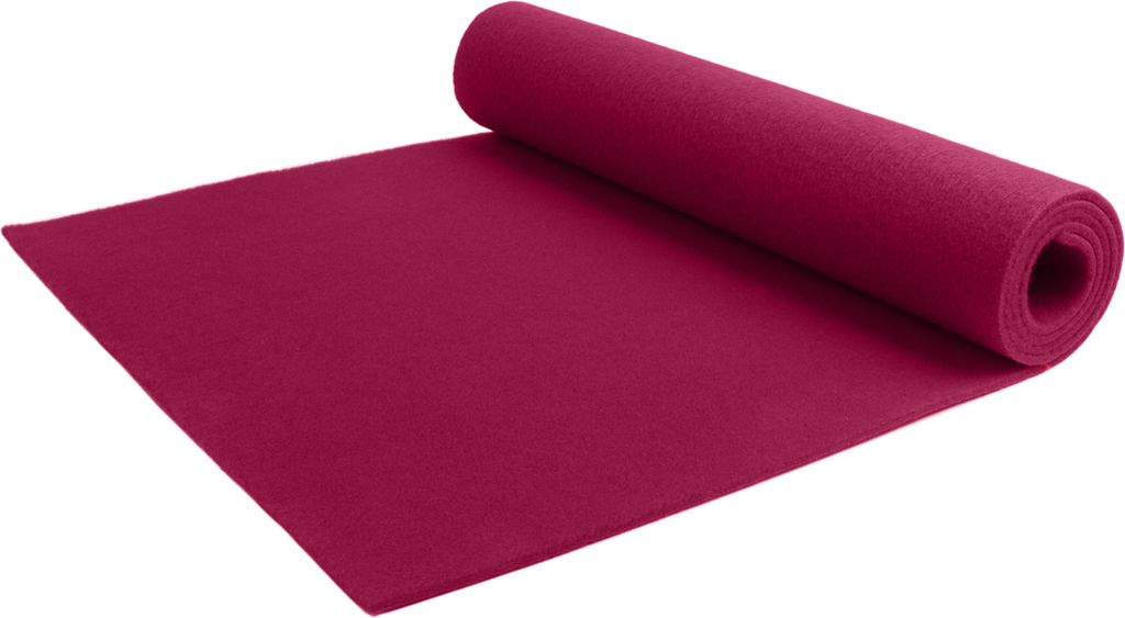 Primaflor Eventteppich REVExpo - Kirschrot - 2,00m x 2,00m - Meterware - Viele Farben - Schwer Entflammbarer Messeteppich, Rutschfester Hochzeichts...