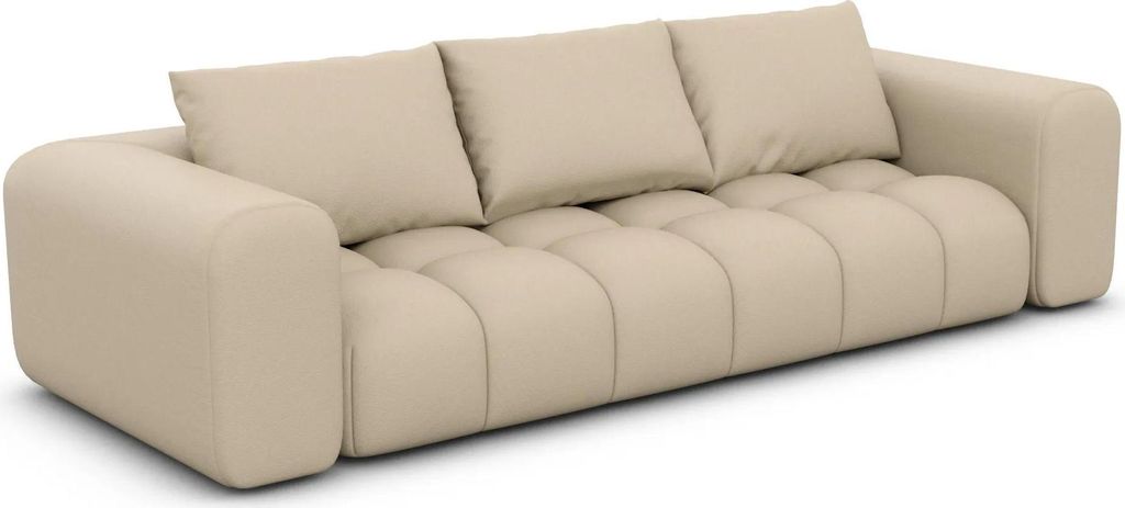 Echtleder 4-Sitzer Couch Lavera Beige