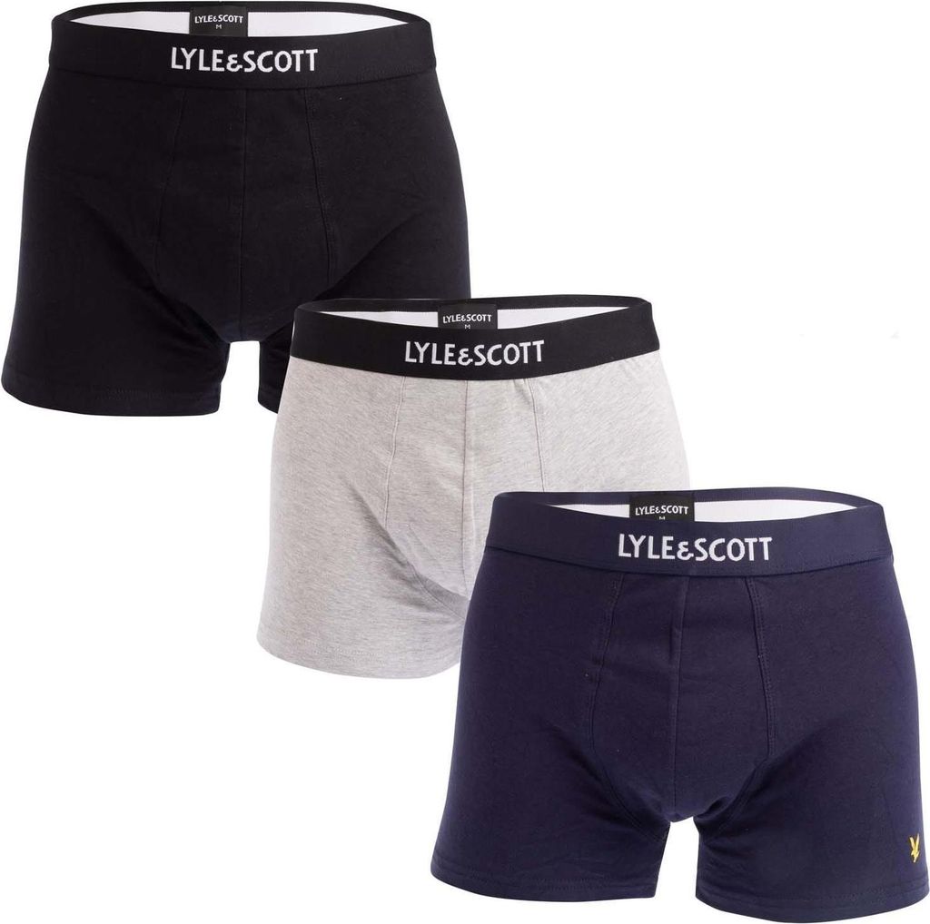 Lyle & Scott - "Devon" Boxershorts für Herren (3er-Pack) GT5915 (XL) (Schwarz/Grau/Marine)