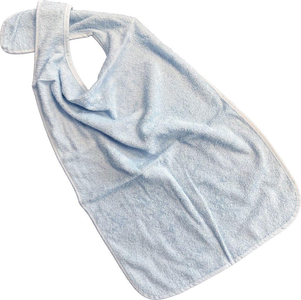 PFLEGE POINT® Ess-Schürze Frottier mit Steckverschluss blau Produktbild 
