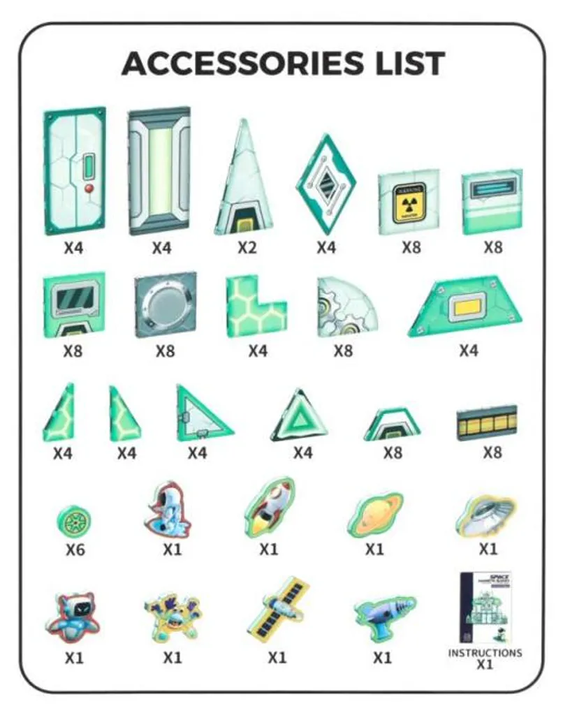 Jeu de construction magnétique pour créer une station spatiale 3D - 10
