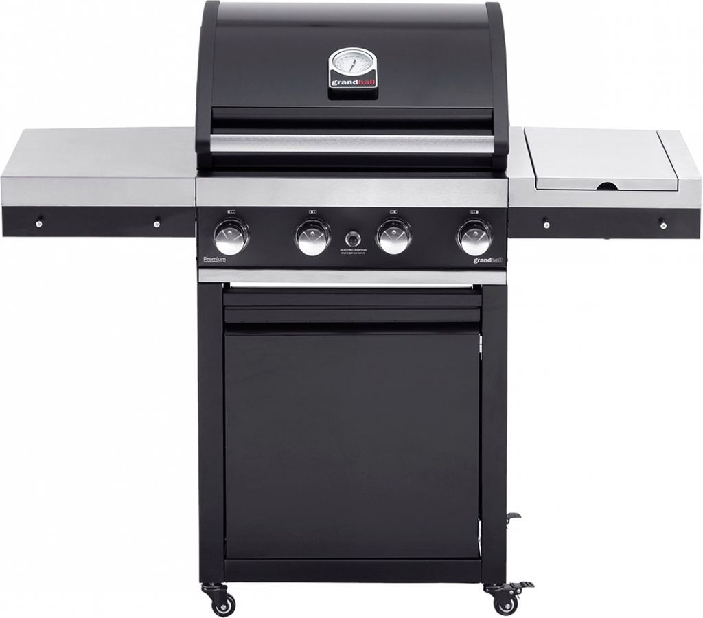Grandhall Gasgrill Premium G4 Trolley 14 kW 4 Brenner, 1 Seitenbrenner K04000331A