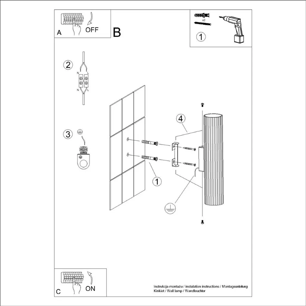 Applique murale double diffusion blanche en aluminium KARBON 30cm - 23