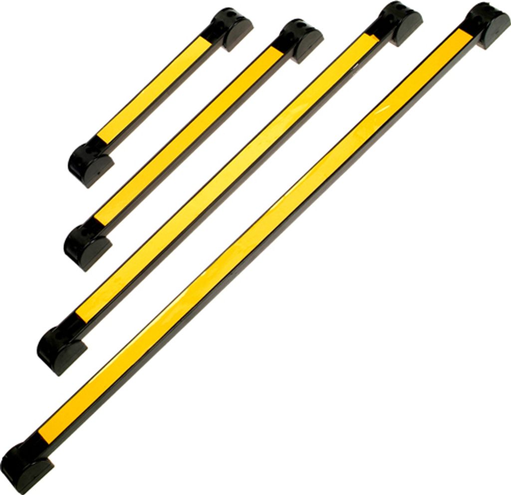 4 x Extra starke MAGNETLEISTE Magnetschiene mit Halter 200 300 460 600 mm GELB