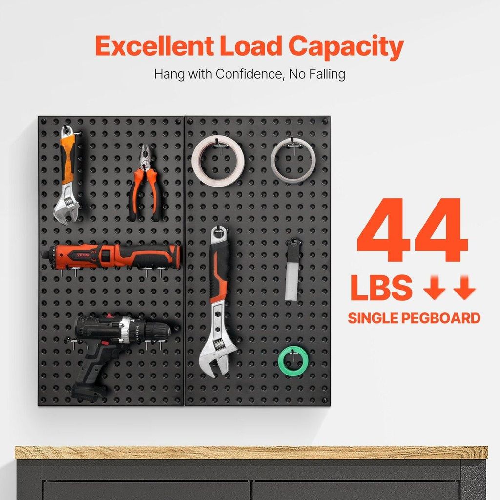 Metal Pegboard Panels 2 panels 24" x 12" Wall Organizer for Garage Tool