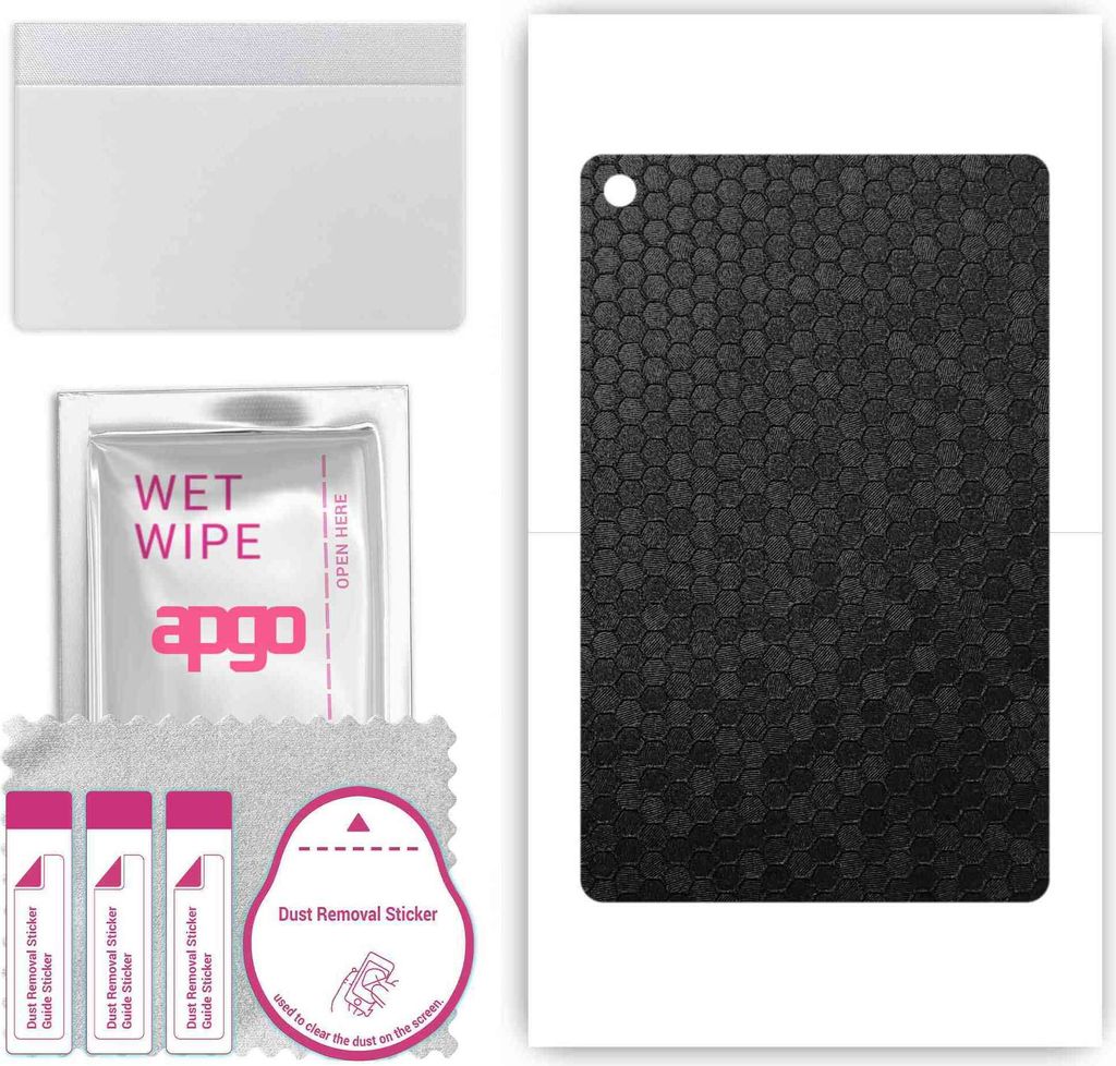 apgo Rückseite Schutzfolie, Skin, kompatibel mit Motorola Moto Tab G62 LTE, Hinten Displayschutzfolie aus Vinylfolie, kratzfest, einfache Montage ...