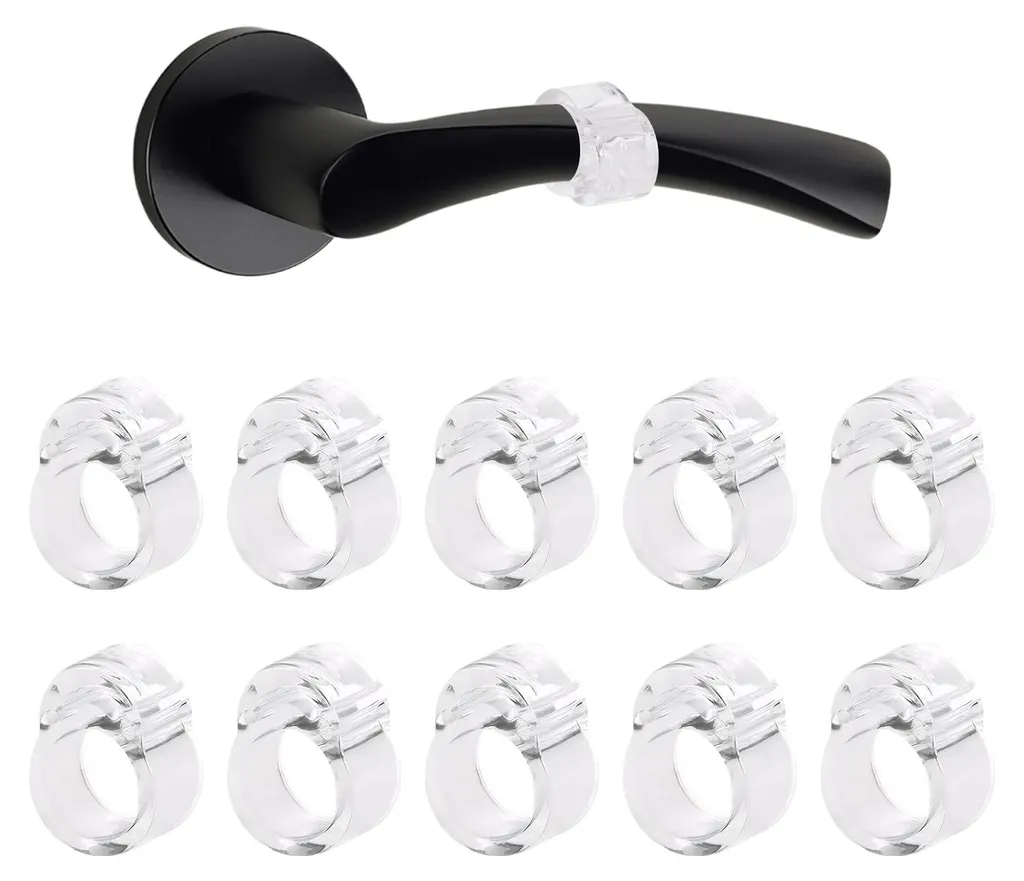 Protection murale pour poignée de porte - Lot de 10 anneaux flexibles