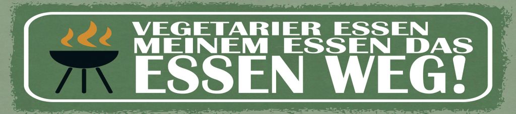 vianmo Blechschild 10x46 cm Vegetarier essen meinem Essen das Essen weg