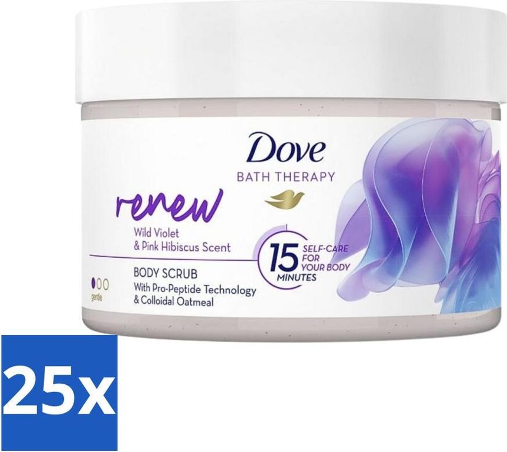 Bath Therapy Renew - Körperpeeling - Wilde Violett und Rosa Hibiskus - 295 ml - Hautpflege - Peeling - Hauterneuerung - Weiche Haut