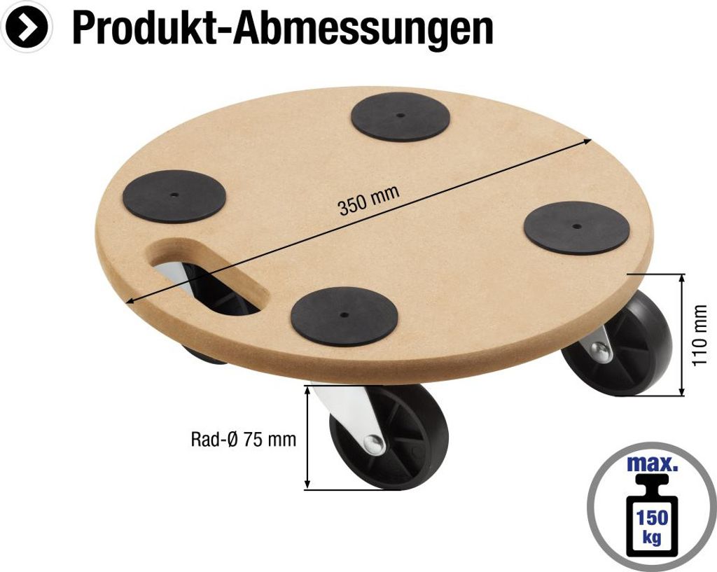 Platforma Meister Ø 35 cm 150 kg Zdjęcie produktu 