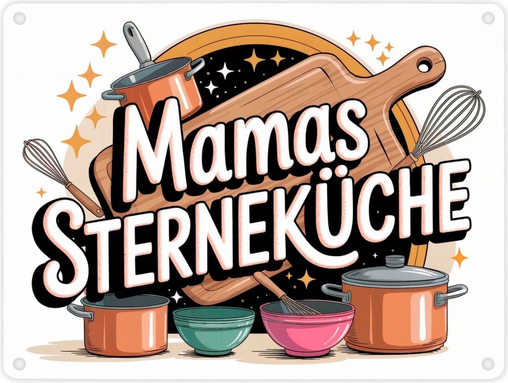 Mamas Sterneküche Metallschild in 15x20 cm