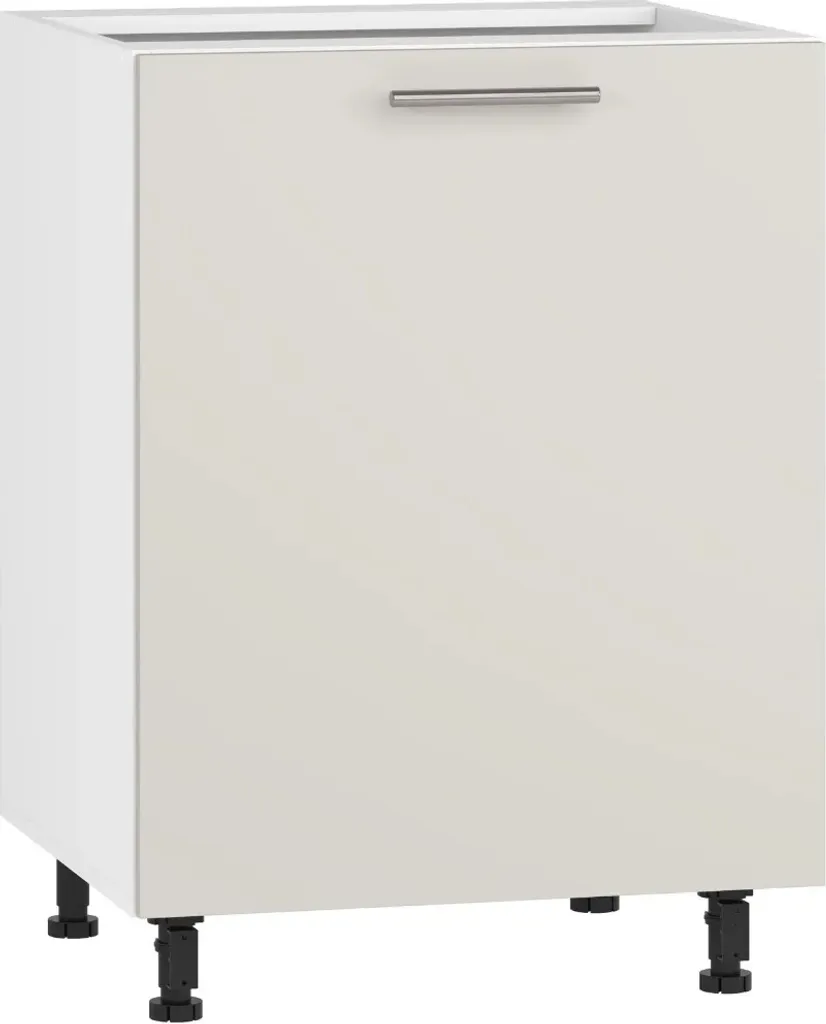 Optimiser l'espace : meuble de cuisine 60 cm VENTO cachemire sur pied