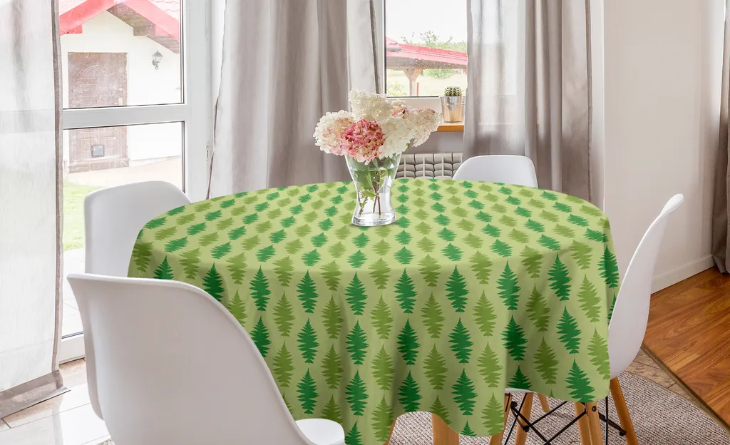 ABAKUHAUS Tovaglia Rettangolare Cardo 140x200 Cm - Verde Scuro Reseda, In Poliestere, Resistente Alle Macchie, Per Sala Da Pranzo E Cucina - 2