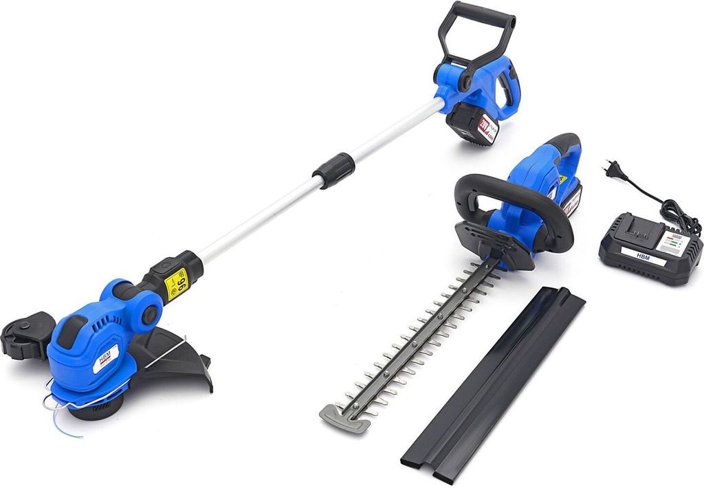 HBM 20V- 4,0Ah Heckenschere und Rasentrimmer-Set inklusive 2 Akkus