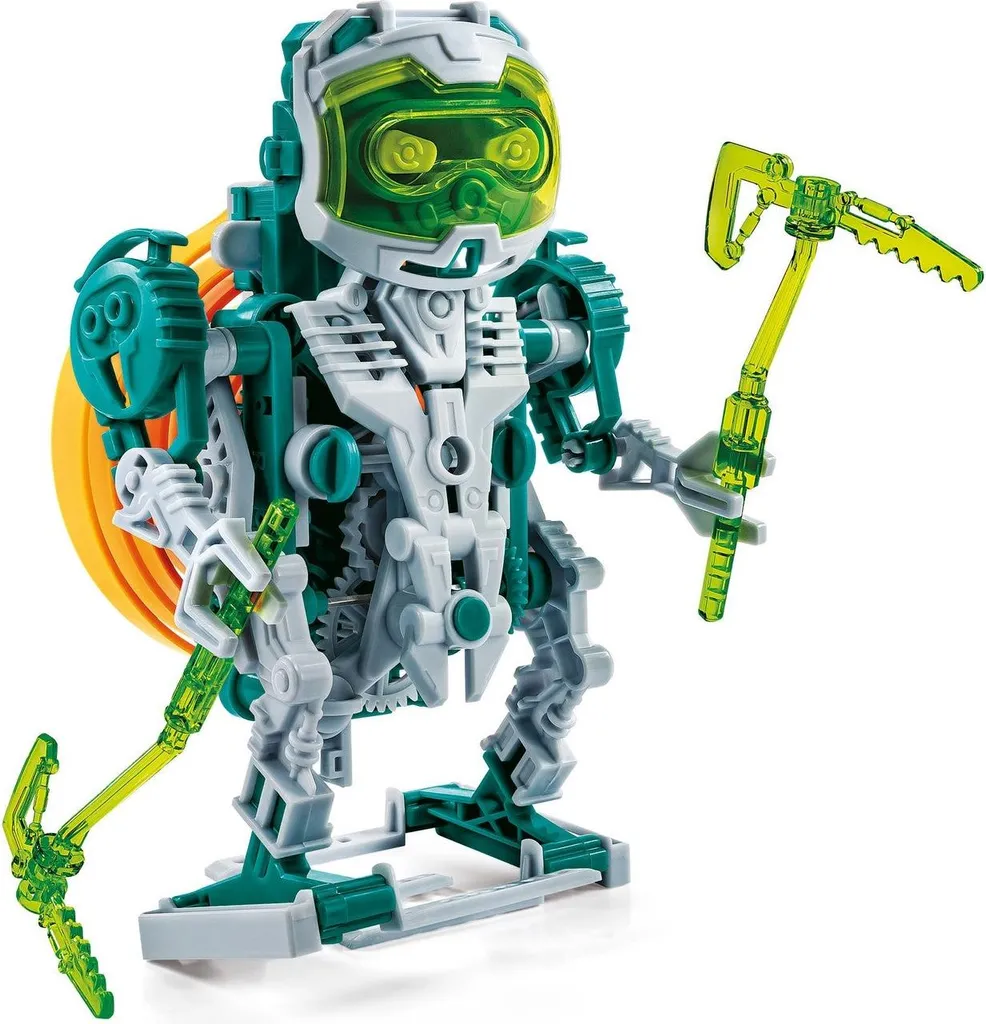 Figurine Clém. Mineur de l'espace en résine avec accessoires de forage