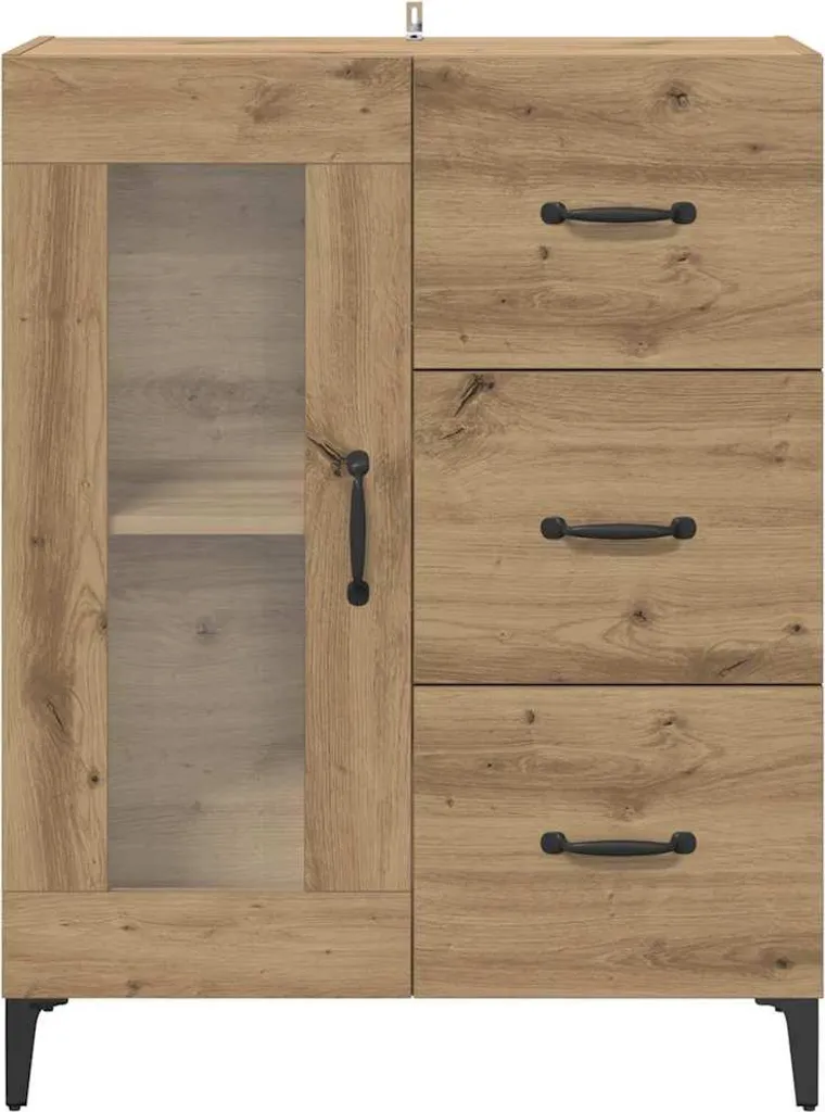 Credenza Industrial Artisan Rovere 69,5x90 | Mobile Multiuso Offerta Online - 6