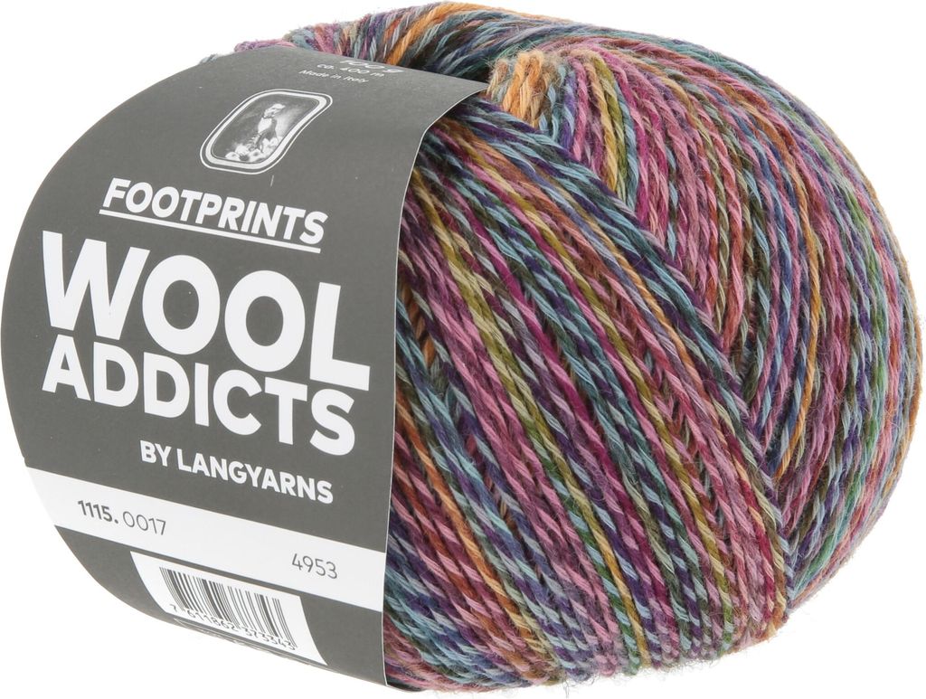 Lang Yarns - Footprints 0017 berry green blue