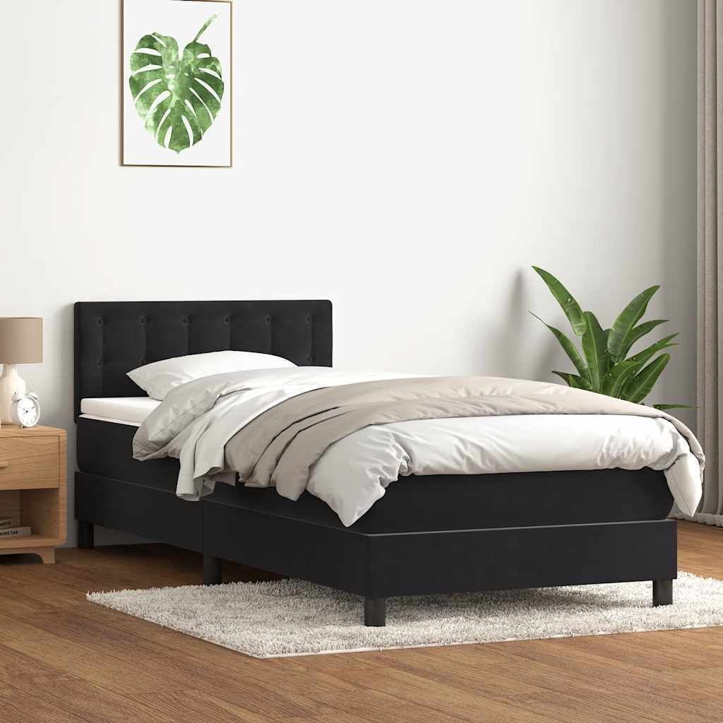 Maison Exclusive - Boxspringbett mit Matratze Schwarz 90x210 cm Samt
