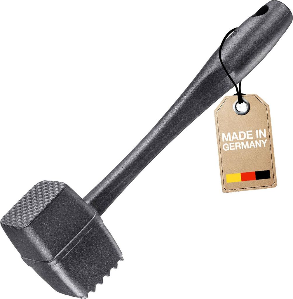 FMprofessional Vleesklopper, hoogwaardige vleeshamer van kunststof, robuuste snijklopper (kleur: wit), aantal: 1 stuk