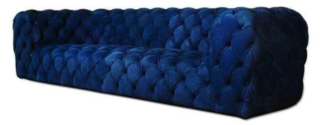 Gelbe Chesterfield Couch Viersitzer xxl big sofa gemütliche couchen weich neu
