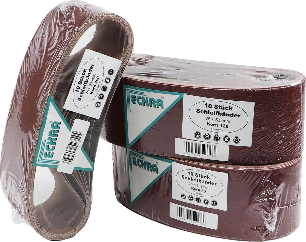 Eckra Schleifband MIX 75x533 mm 30 Schleifbänder Korn Produktbild 
