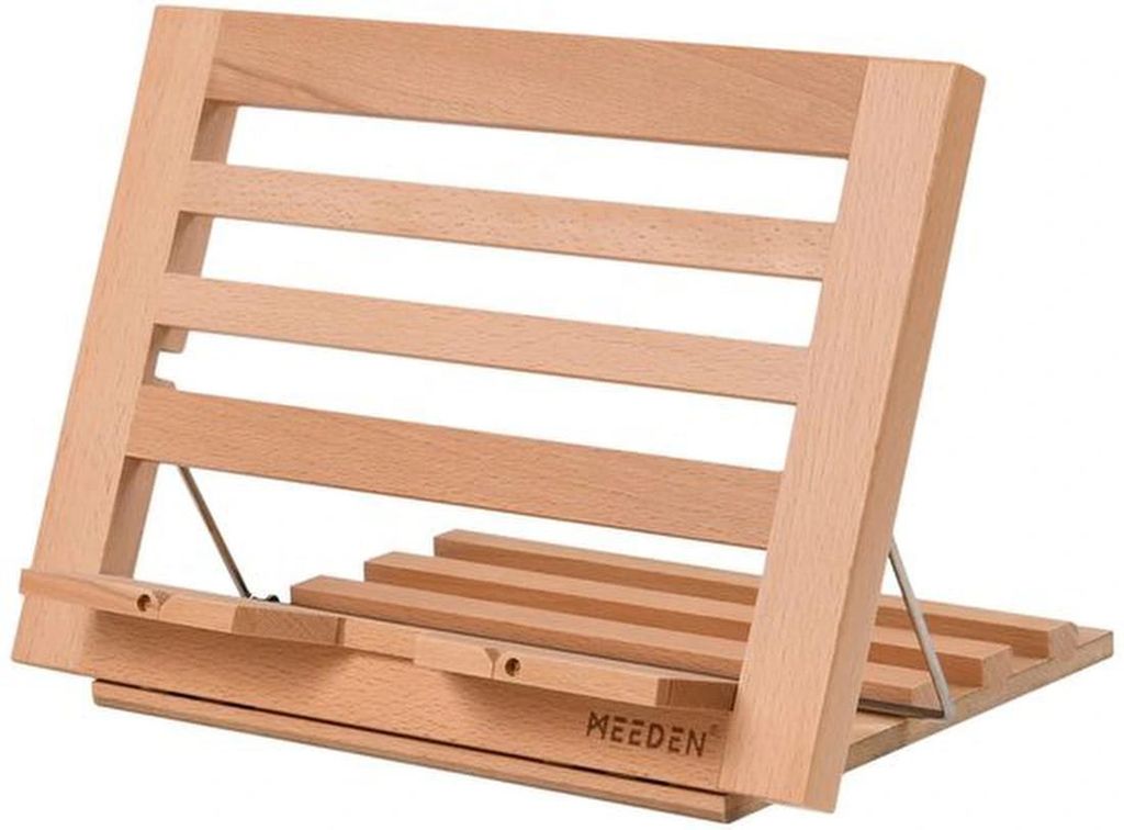 Holz-Leseunterstützung mit verstellbaren Ecken für Bücher und Tablet-Computer